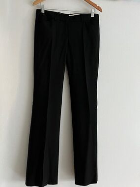 Theory at Bergdorf Goodman women's slim flare black wool pant size 6